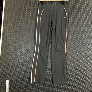 Vintage Nike Dark Gray Peach White Accents Athletic Wide Leg Leggings Women's S‎